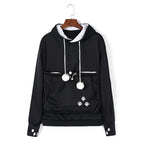Kangaroo Hoodie with Paw Prints