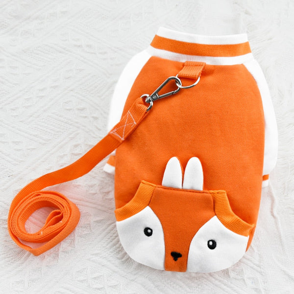 Roupinha com Guia Animada para Cachorro - Pet Croc