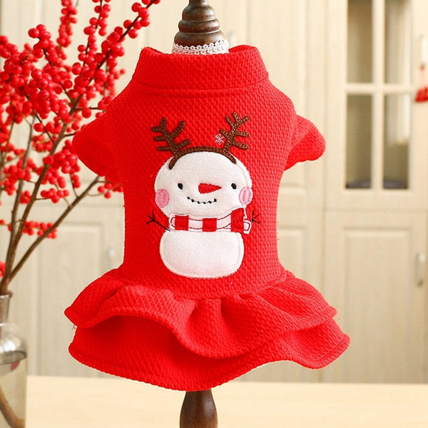 Vestido Bonequinho de Neve para Cachorro e Gato - Pet Croc