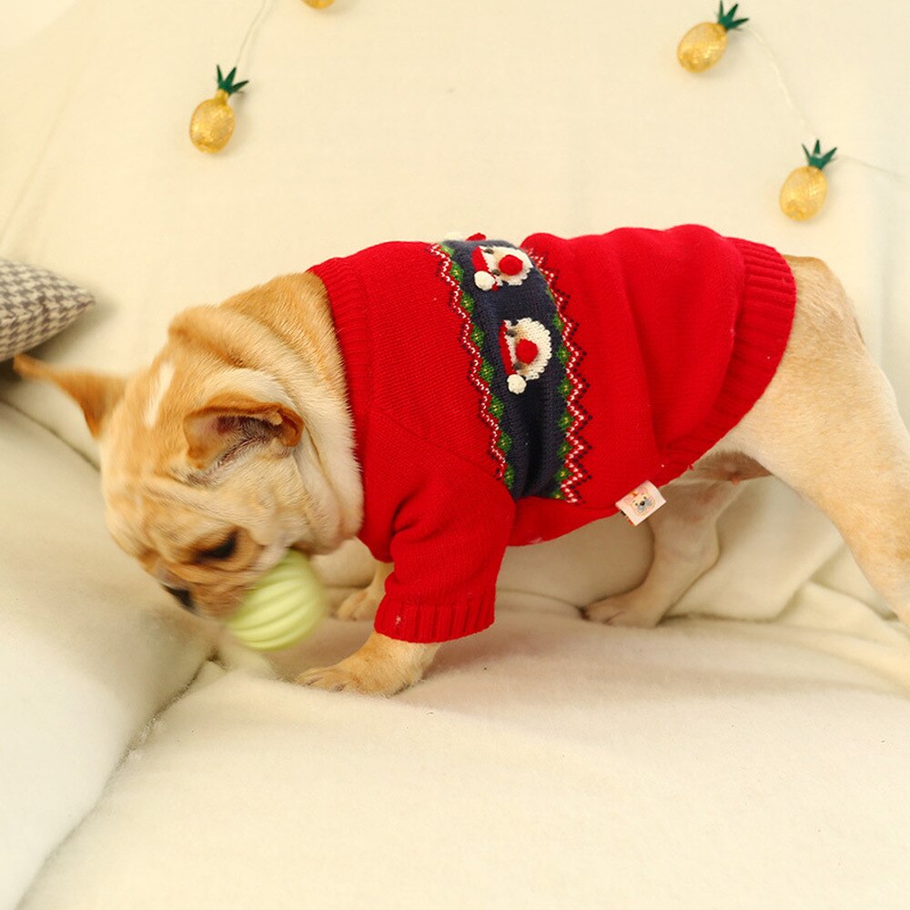 Knitted Pet Santa Claus 