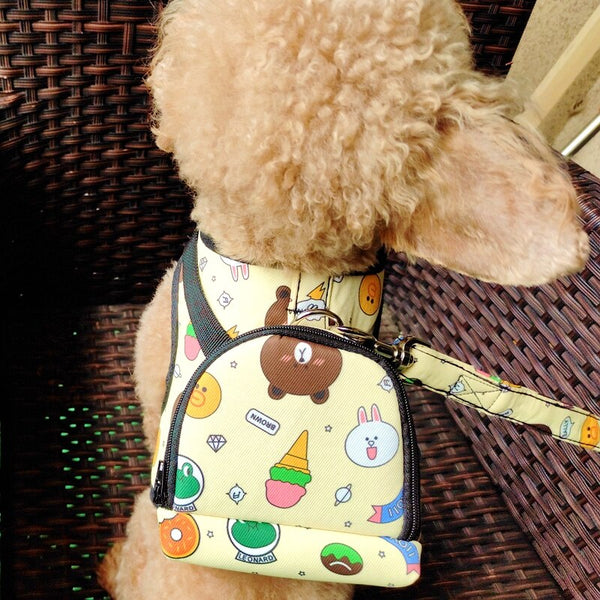 Colete Com Mochila e Guia Dark para Cachorro - Pet Croc