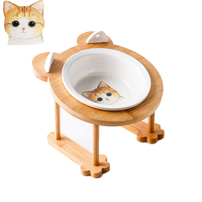 Ceramic Bowl with Kitten Design