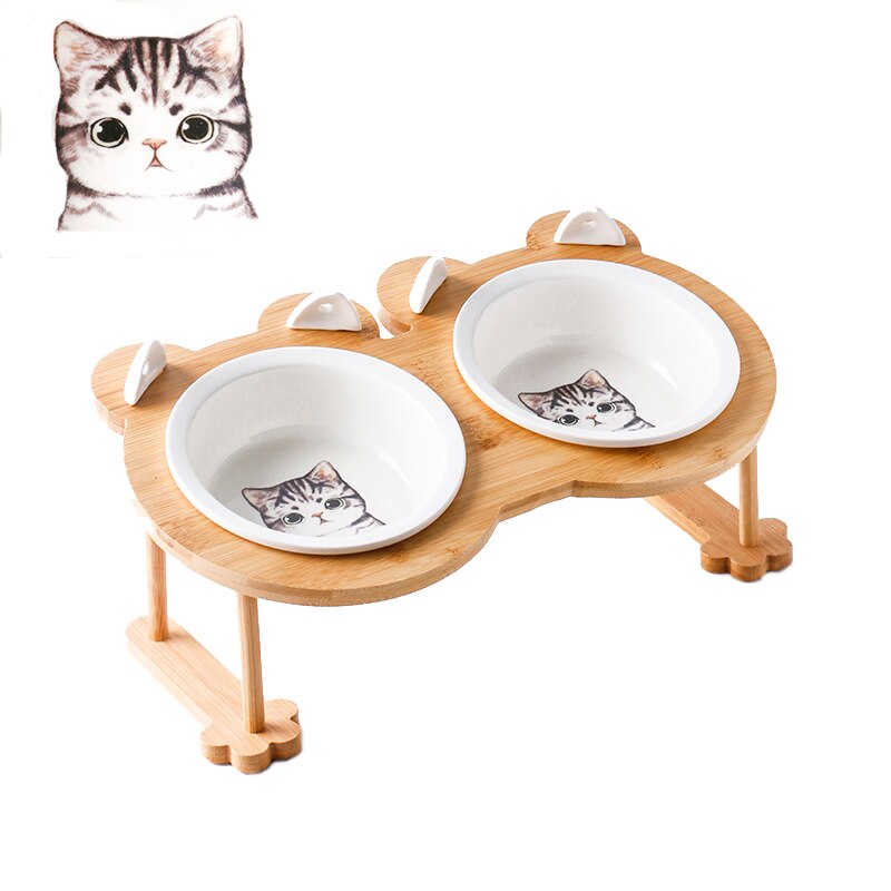 Ceramic Bowl with Kitten Design