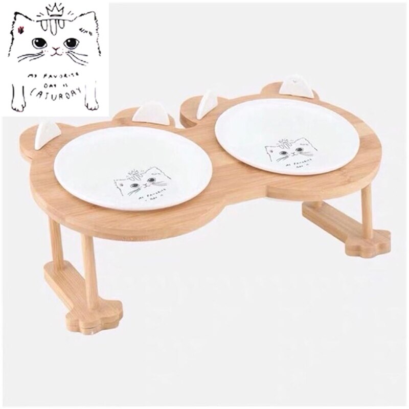 Ceramic Bowl with Kitten Design