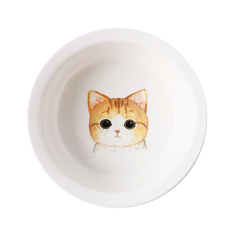 Ceramic Bowl with Kitten Design