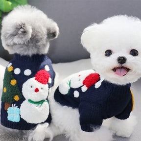 Tricot Pet Boneco de Neve