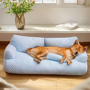 Cama com Resfriamento de Seda Gelada para Pet Lavável e Respirável Sofá-cama para Cão