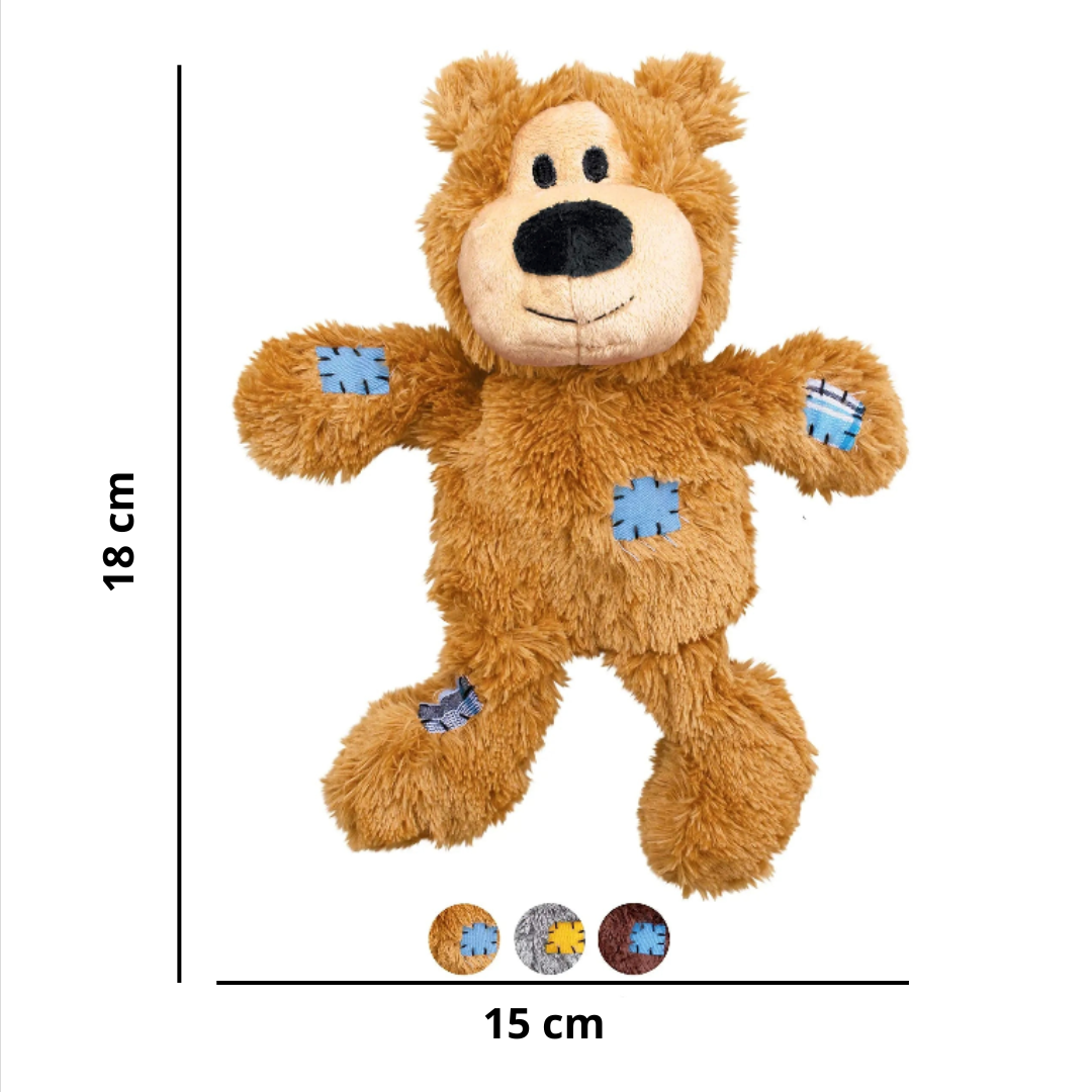 Brinquedo Pelúcia Kong Wild Bear - Urso de Pelúcia com corda Indestrutível