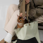 Lightweight pet carrier bag, breathable portable single-shoulder cat carrier bag.