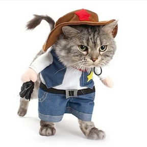Fantasia Cowboy Xerife para Gatos e Cachorros
