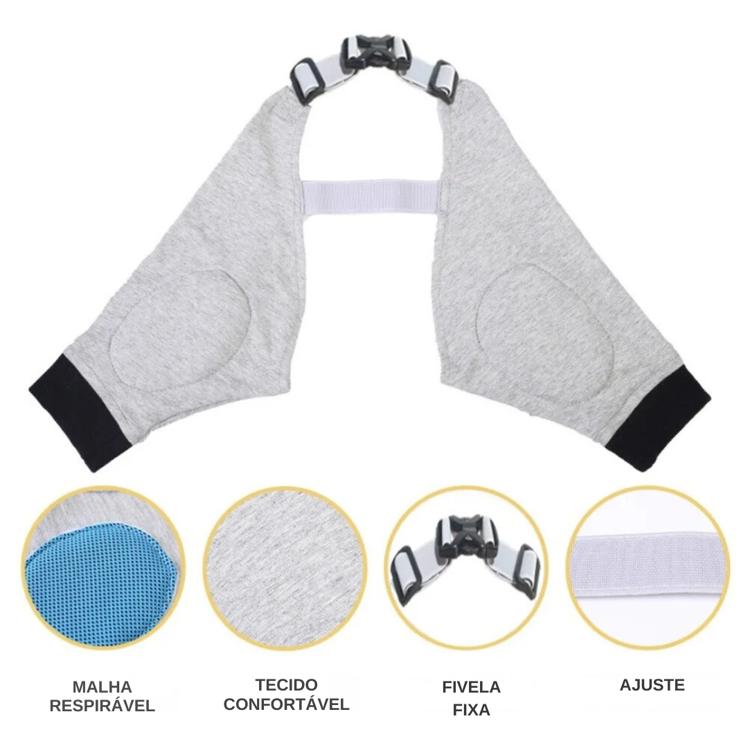 Joelheira Cotoveleira Pet Suporte Alça para Dores Articulação de Cachorros