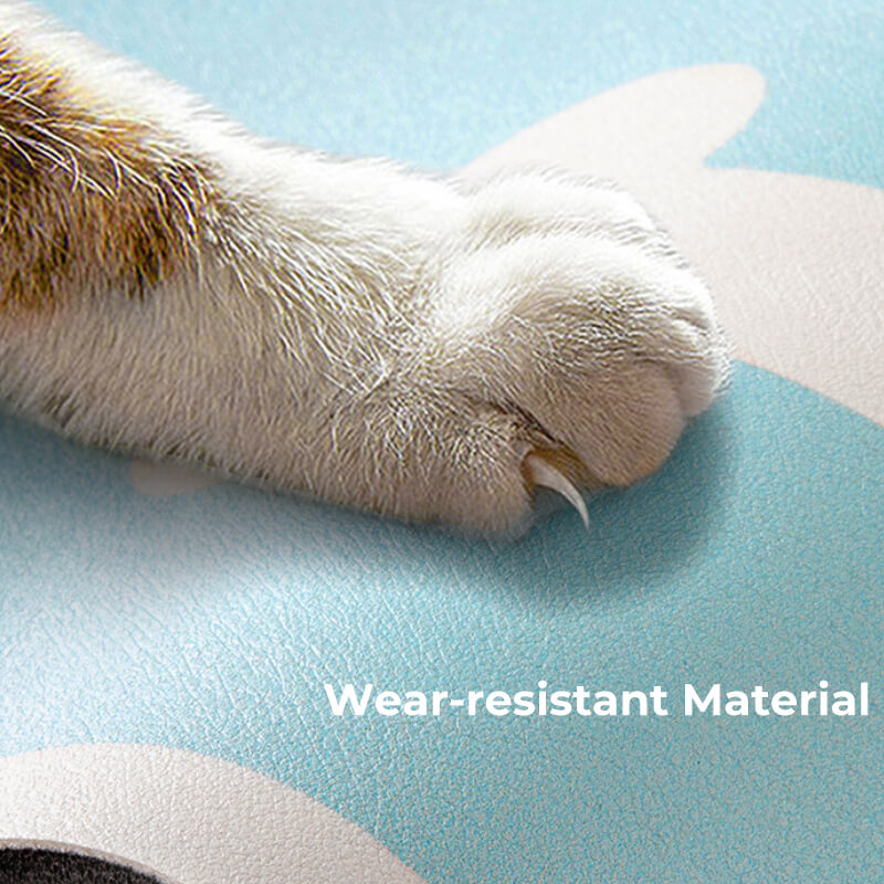 Absorbent, non-slip, quick-drying pet feeding mat.