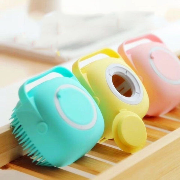 LavaLimpa™: Esponja de Silicone com Dispenser para Shampoo - Pet Croc
