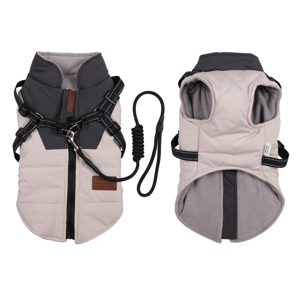 Warm Vest with Rag Collar