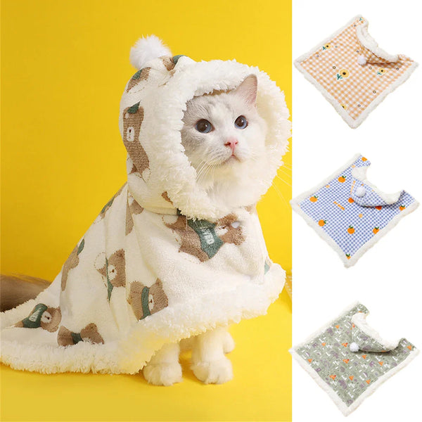 Roupinha Poncho Hoody para Cachorro e Gato - Pet Croc