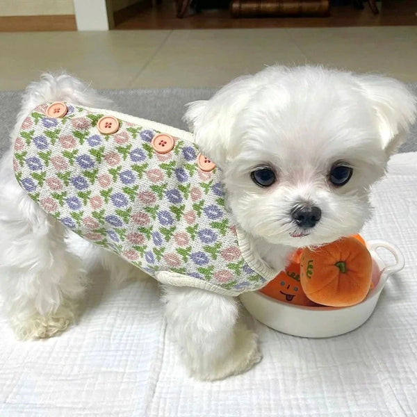 Colete Tricot Tulipa para Cachorro - Pet Croc