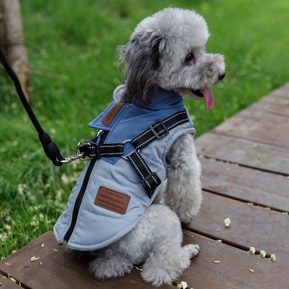 Warm Vest with Rag Collar