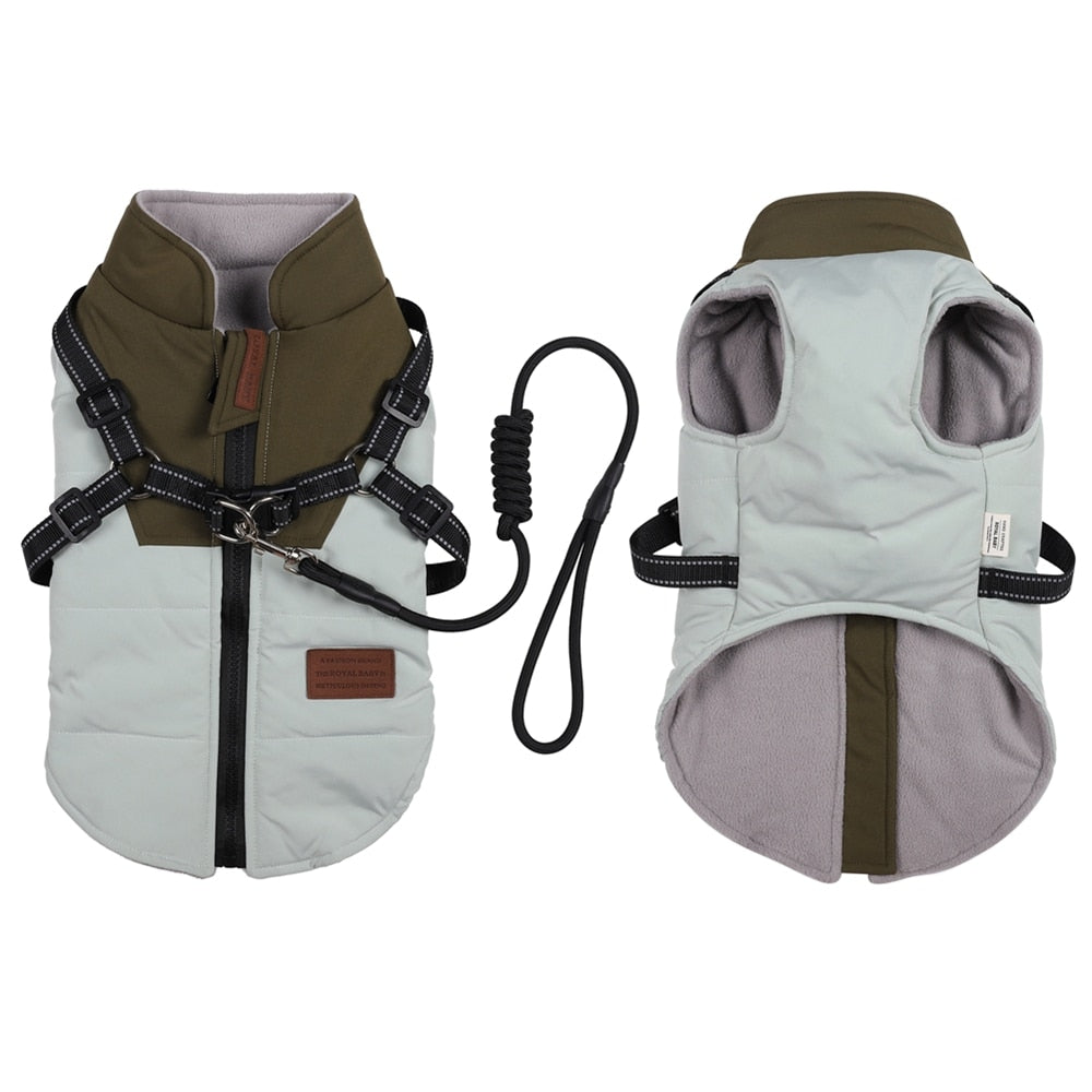 Warm Vest with Rag Collar