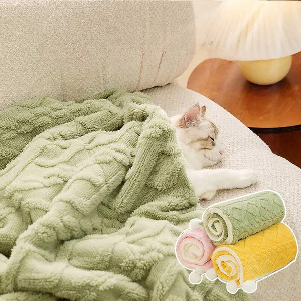 Cobertor Fofo Pompom para Cachorro e Gato - Pet Croc