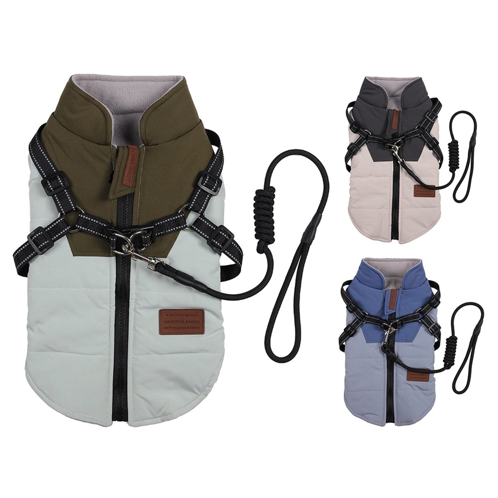 Warm Vest with Rag Collar