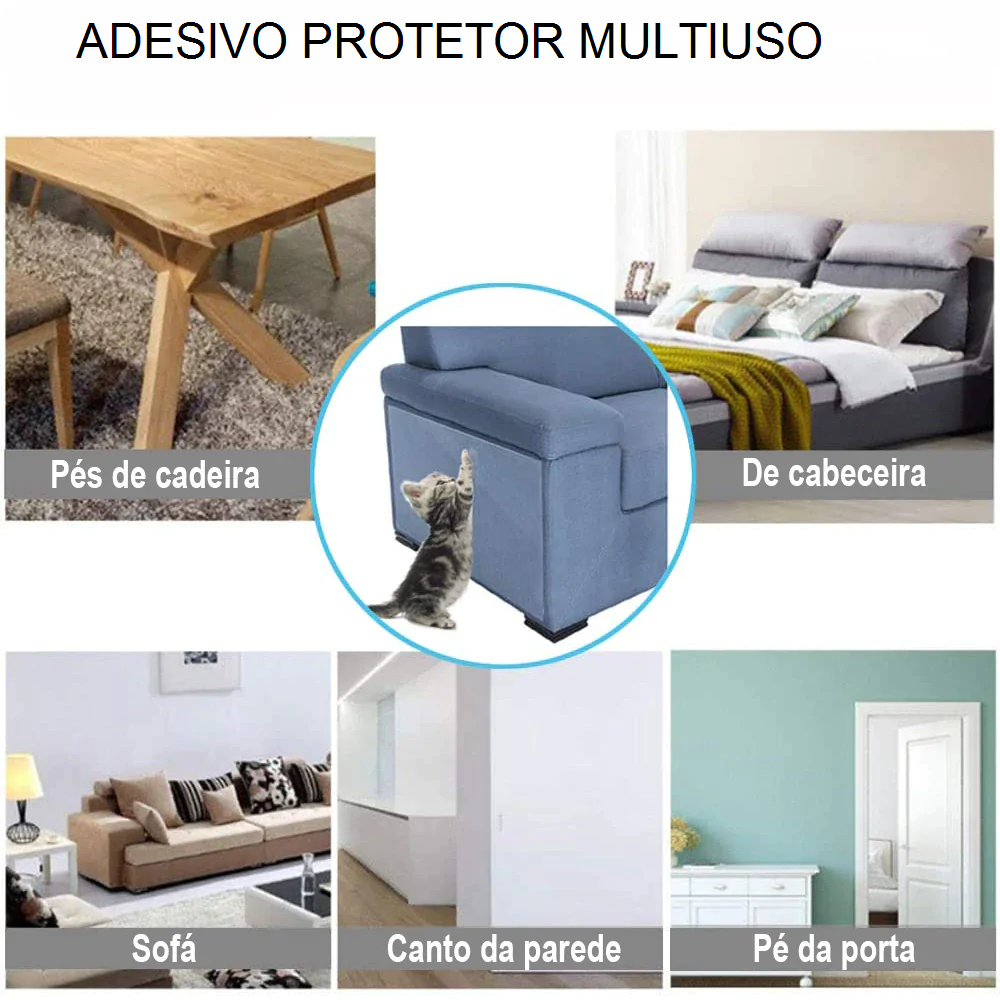 Adesivo Protetor Arranha Pet - 4 pçs