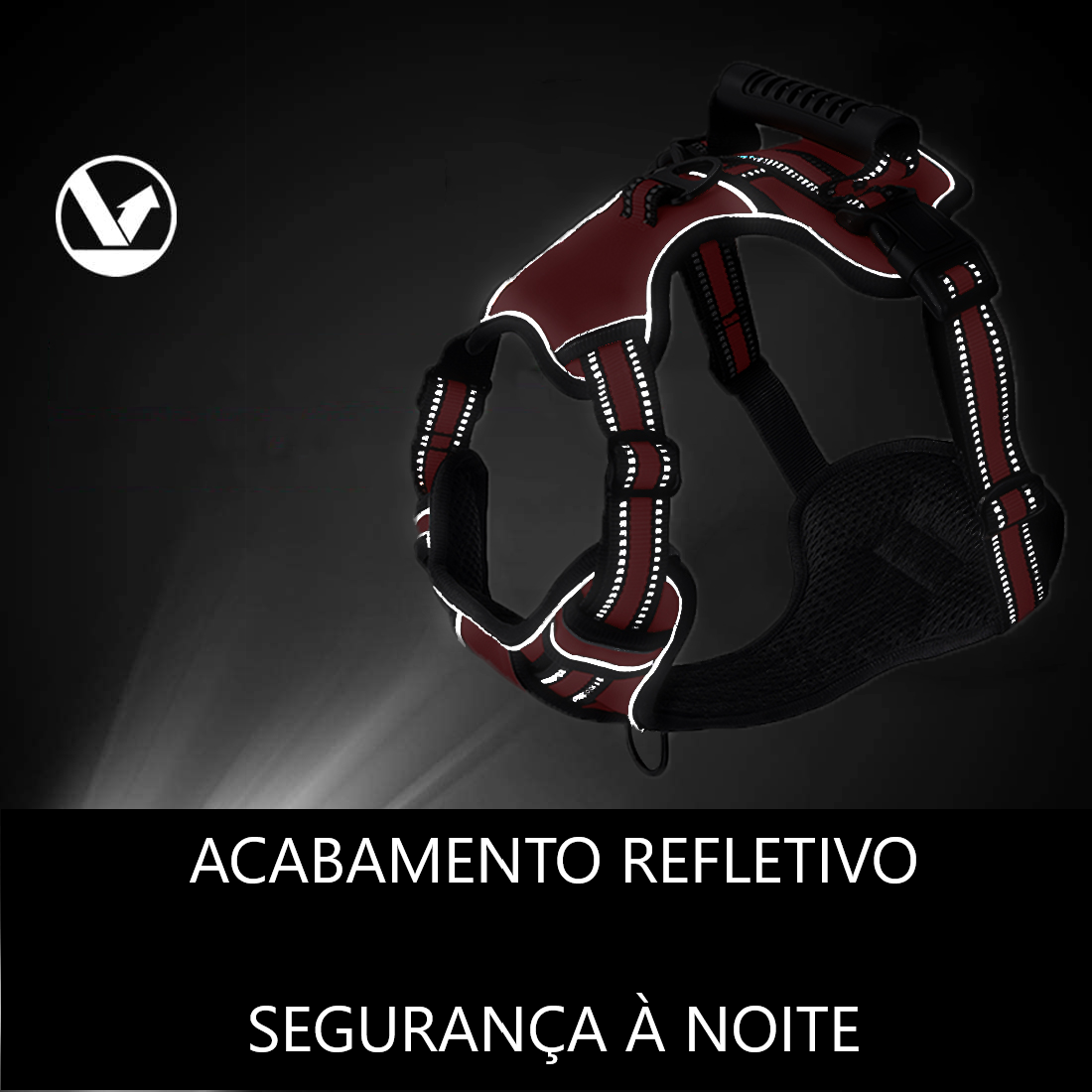 Coleira Reforçada Peitoral Hares - Pequeno até grande porte