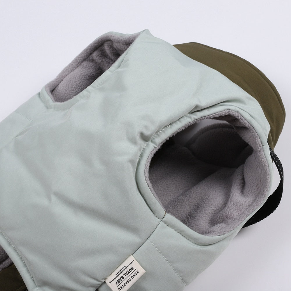 Warm Vest with Rag Collar