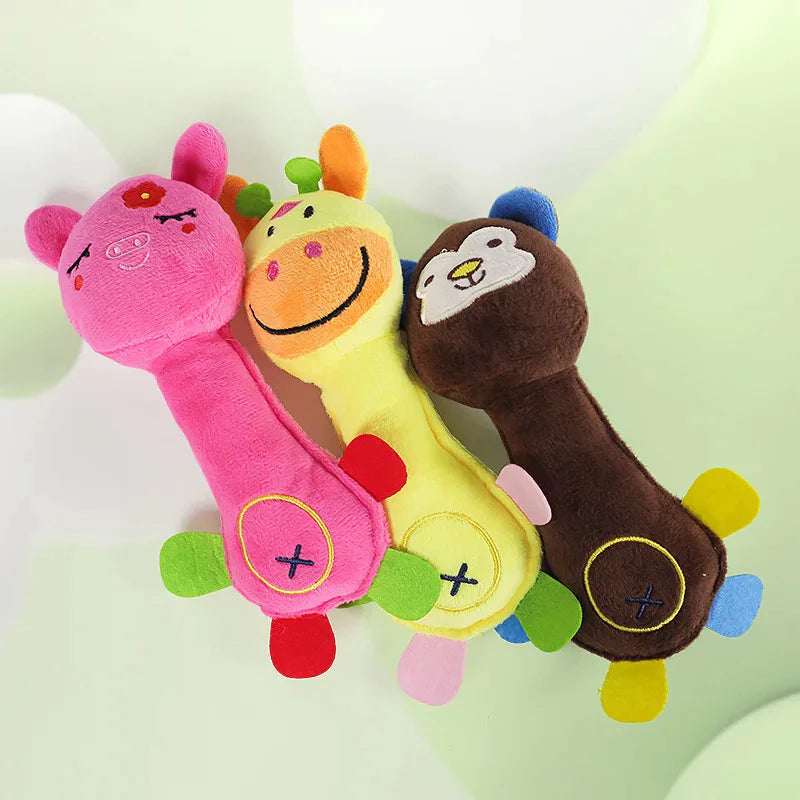 Brinquedo pet para Cachorro com apito - Pelúcia para Cães e Gatos – Animais Mágicos, Lavável