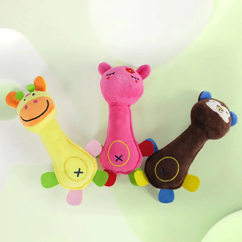 Brinquedo pet para Cachorro com apito - Pelúcia para Cães e Gatos – Animais Mágicos, Lavável