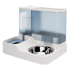 Bebedouro Comedouro Gravidade Para Cães Gatos Com Bandeja em Inox