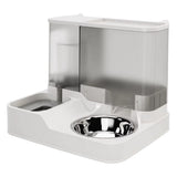 Bebedouro Comedouro Gravidade Para Cães Gatos Com Bandeja em Inox
