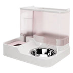 Bebedouro Comedouro Gravidade Para Cães Gatos Com Bandeja em Inox