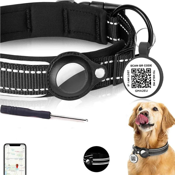 Coleira para Air Tag - Rastreador em Tempo Real para Cachorro e Gato - Pet Croc