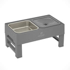 Adjustable and Multifunctional Elevated Feeder with Slow Feeder