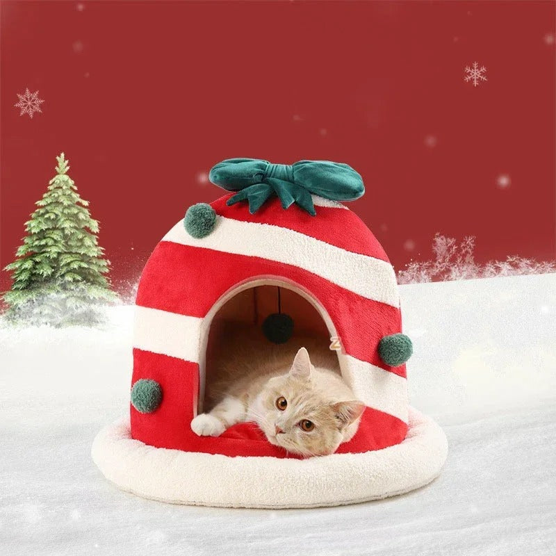 Cama Para Gato de Natal