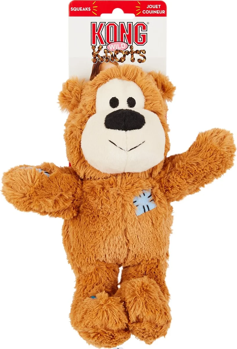 Brinquedo Pelúcia Kong Wild Bear - Urso de Pelúcia com corda Indestrutível
