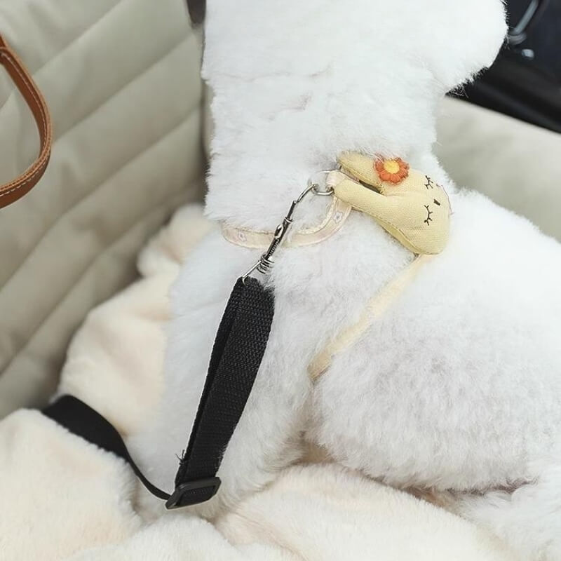 Cama de assento de carro para cachorro de couro sintético à prova d'água para dirigir segurança