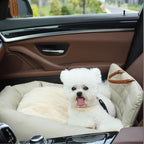 Cama de assento de carro para cachorro de couro sintético à prova d'água para dirigir segurança