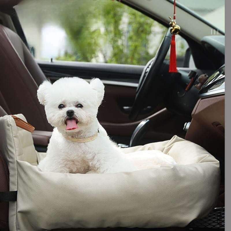 Cama de assento de carro para cachorro de couro sintético à prova d'água para dirigir segurança