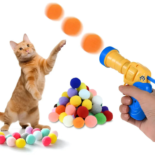 Lançador de Bolinhas para Gatos com 100 Bolinhas Grátis - Pet Croc