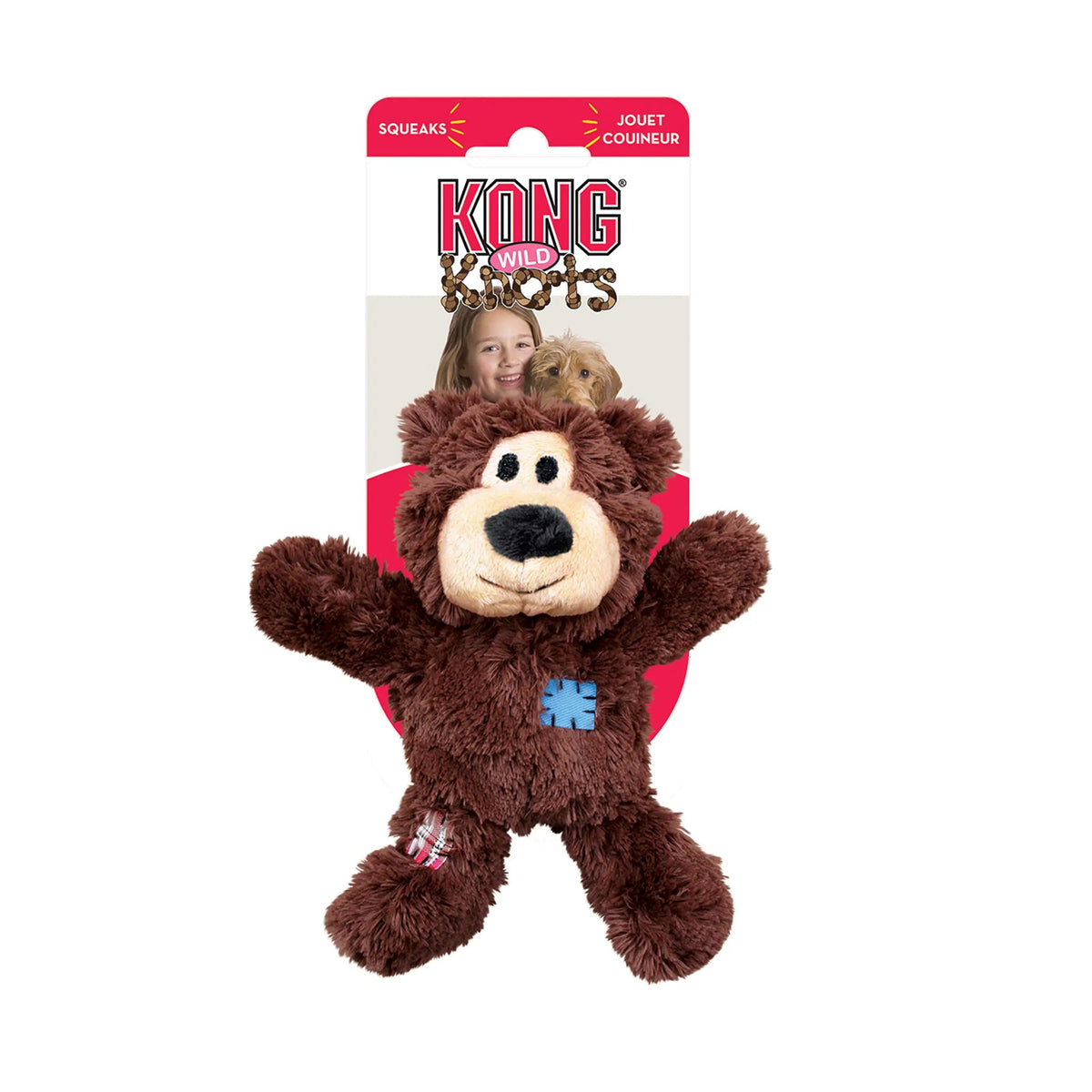 Brinquedo Pelúcia Kong Wild Bear - Urso de Pelúcia com corda Indestrutível