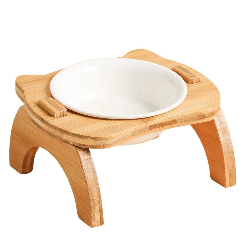 Comedouro Cat de Bambu