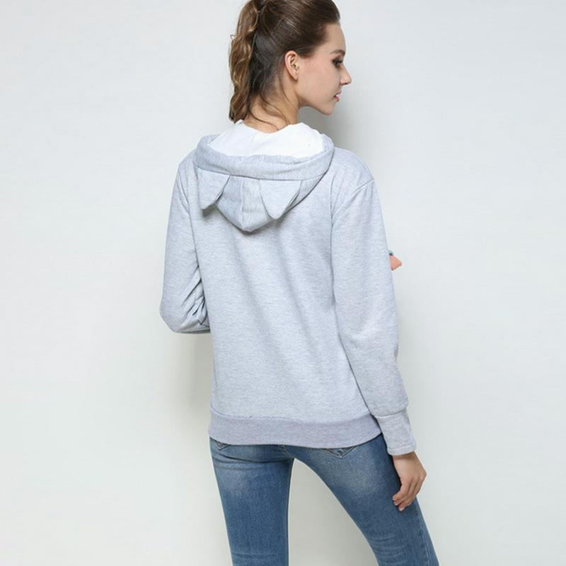 Kangaroo Hoodie with Paw Prints