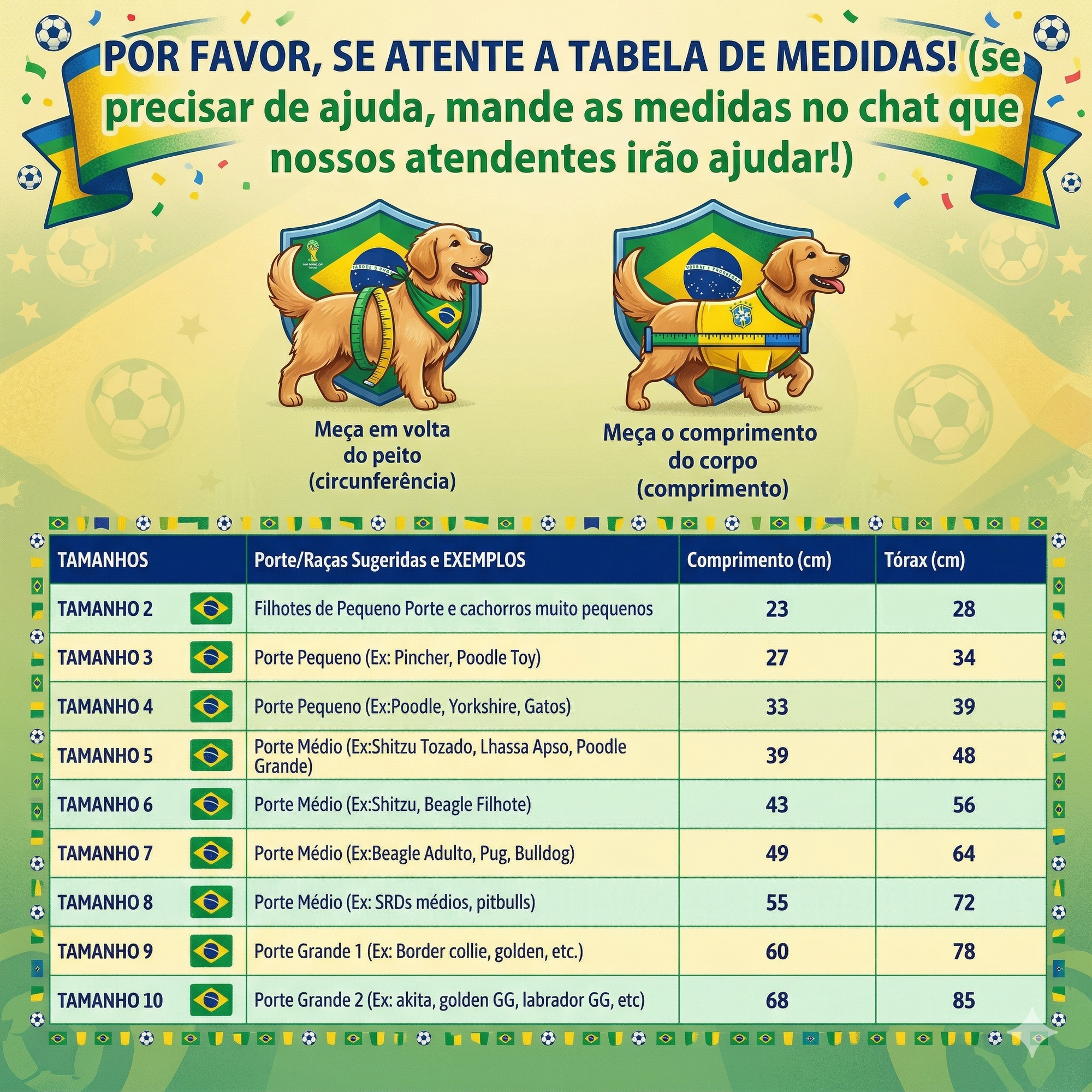 Roupinha Copa do Mundo Brasil para Cachorro e Gato - CrocCopa™