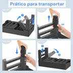 Alimentador bebedouro Comedouro Elevado Pet Regulavel Duplo Ergonômico Cachorro Olivini Home