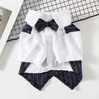 Dog Gentleman Wedding Suit Clothes Formal Shirt Pet Outfit Halloween Christmas Costume For Small Dogs Bowtie Tuxedo - Pet Croc 