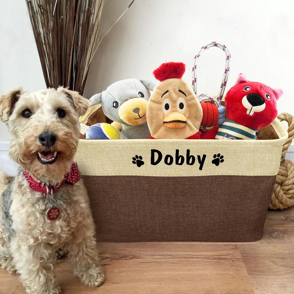 toy storage baskets  toy basket  pet store near me  pet shop near me  personalized dog tags  dog toy storage  dog toy box  dog toy basket