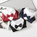 Dog Gentleman Wedding Suit Clothes Formal Shirt Pet Outfit Halloween Christmas Costume For Small Dogs Bowtie Tuxedo - Pet Croc 
