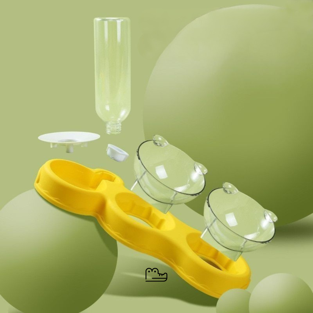 Tigela TriCroc™: Comedouro e Bebedouro Ergonômico para Pets - Pet Croc 