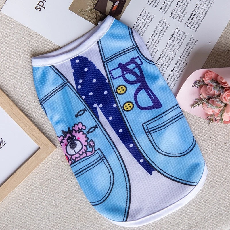 Cute Sphynx Cat Shirt Vest for Cats Gotas Summer Breathable Pet Clothes Clohting Katten Kedi mascotas Costume Dog Suit ropa para - Pet Croc 